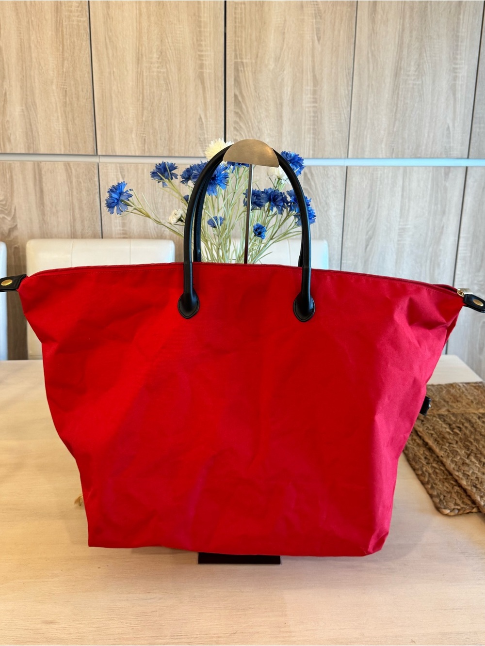 Vintage Bloomingdale’s Exclusive Red Nylon BIG Convertible Tote Bag